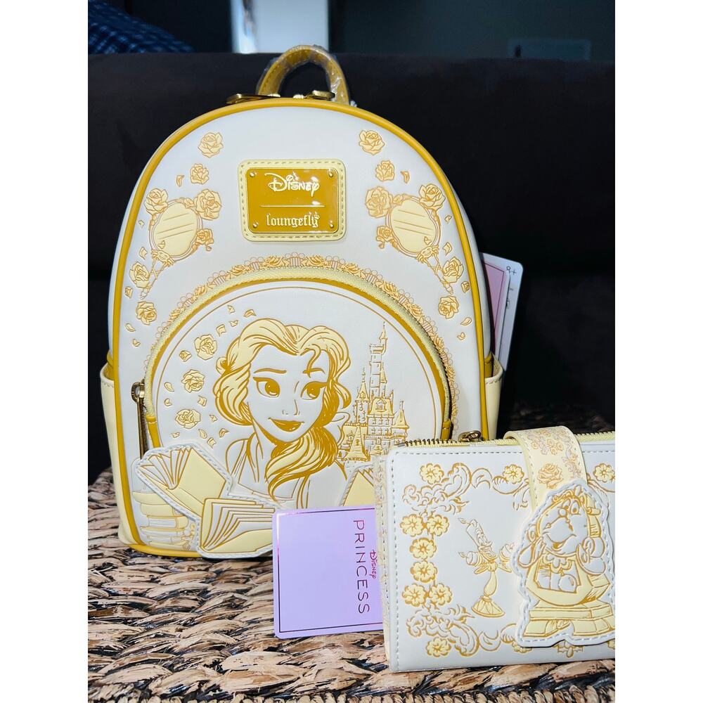 Loungefly Beauty & The Beast Belle Tonal Sketch Portrait Mini Backpack Wallet